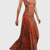 Silvina Retro Mesh Set with Wave Print and Flowing Cut