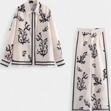 Nazaret Wide Leg Set with Artistic Print
