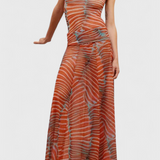 Silvina Retro Mesh Set with Wave Print and Flowing Cut