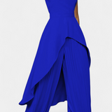 Paola - Asymmetrical Set with Pleated Pants