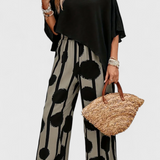 Aleida Asymmetrical Set with Printed Top and Pants
