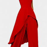 Paola - Asymmetrical Set with Pleated Pants