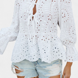 Kayden Bohemian Lace Top with Flowing Cut