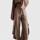 Maeva Casual Two-Piece Set with Opening and Bow