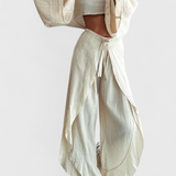 Maeva Casual Two-Piece Set with Opening and Bow