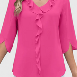 Annemiek Casual Blouse with Loose Cut and Sophisticated Style