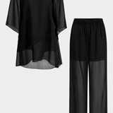 Kitty Two-Piece Set with Off-the-Shoulder Design and Fluid Silhouette