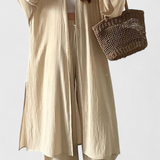 Suella Casual Two-Piece Set with Long Cardigan and Side Slit