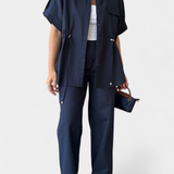 Lani Relaxed Cotton and Linen Shirt and Pants Set