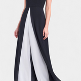 Alicia Elegant Bicolor Sleeveless Set with Wide Pants