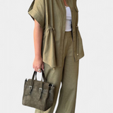 Lani Relaxed Cotton and Linen Shirt and Pants Set