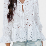 Kayden Bohemian Lace Top with Flowing Cut