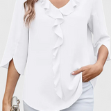 Annemiek Casual Blouse with Loose Cut and Sophisticated Style