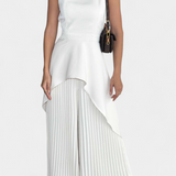 Paola - Asymmetrical Set with Pleated Pants