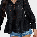 Kayden Bohemian Lace Top with Flowing Cut