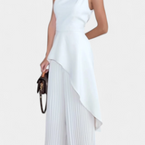 Paola - Asymmetrical Set with Pleated Pants