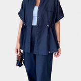Lani Relaxed Cotton and Linen Shirt and Pants Set