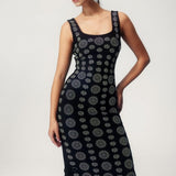 Moira - Diamond Maxi Fitted Bandage Dress
