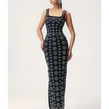 Moira - Diamond Maxi Fitted Bandage Dress