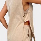 Loren Relaxed Style Sleeveless Linen Set