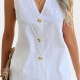Loren Relaxed Style Sleeveless Linen Set