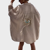 Selena | Embroidered Shirt with Shiny Details