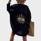 Selena | Embroidered Shirt with Shiny Details