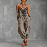 Emma | Relaxed Boho Jumpsuit with Contrast Detail & Pockets