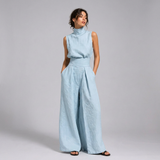 Salma | High-Neck Wide-Leg Summer Co-Ord Set