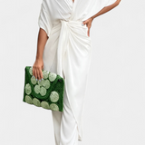 Mayleen Crossed Set with Front Bow and Straight Pants